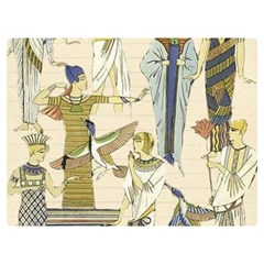 Egyptian Paper Woman Dress Design Two Sides Premium Plush Fleece Blanket (extra Small) by Proyonanggan