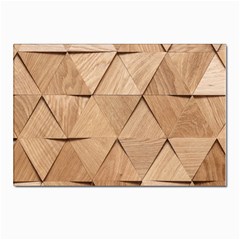 Wooden Triangles Texture, Wooden Wooden Postcard 4 x 6  (pkg Of 10) by nateshop