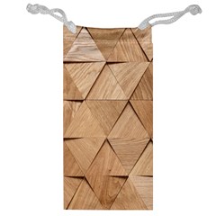 Wooden Triangles Texture, Wooden Wooden Jewelry Bag by nateshop