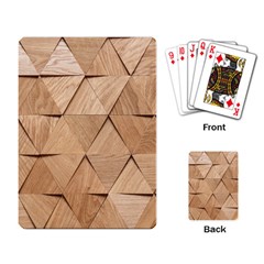 Wooden Triangles Texture, Wooden Wooden Playing Cards Single Design (rectangle) by nateshop