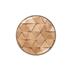 Wooden Triangles Texture, Wooden Wooden Hat Clip Ball Marker (4 Pack)