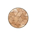 Wooden Triangles Texture, Wooden Wooden Hat Clip Ball Marker Front