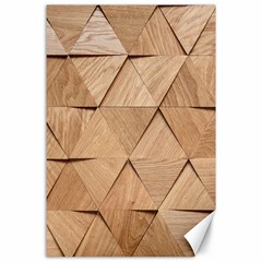 Wooden Triangles Texture, Wooden Wooden Canvas 24  X 36  by nateshop