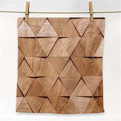 Wooden Triangles Texture, Wooden Wooden Face Towel by nateshop