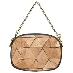 Wooden Triangles Texture, Wooden Wooden Chain Purse (one Side) by nateshop