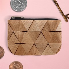 Wooden Triangles Texture, Wooden Wooden Mini Coin Purse by nateshop