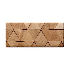 Wooden Triangles Texture, Wooden Wooden Hand Towel by nateshop