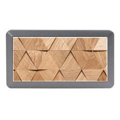 Wooden Triangles Texture, Wooden Wooden Memory Card Reader (mini) by nateshop