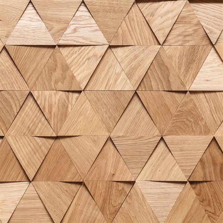 Wooden Triangles Texture, Wooden Wooden Play Mat (Square)