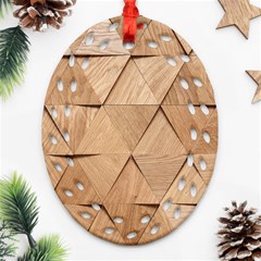 Wooden Triangles Texture, Wooden Wooden Ornament (oval Filigree)