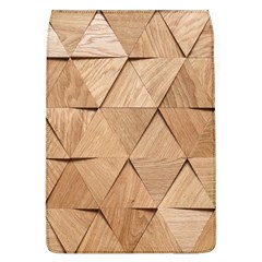 Wooden Triangles Texture, Wooden Wooden Removable Flap Cover (l)