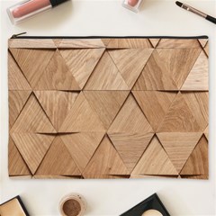 Wooden Triangles Texture, Wooden Wooden Cosmetic Bag (xxxl) by nateshop