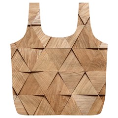 Wooden Triangles Texture, Wooden Wooden Full Print Recycle Bag (xl) by nateshop