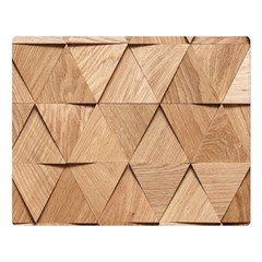 Wooden Triangles Texture, Wooden Wooden Two Sides Premium Plush Fleece Blanket (large) by nateshop