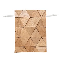 Wooden Triangles Texture, Wooden Wooden Lightweight Drawstring Pouch (s) by nateshop