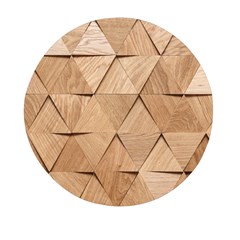 Wooden Triangles Texture, Wooden Wooden Mini Round Pill Box by nateshop