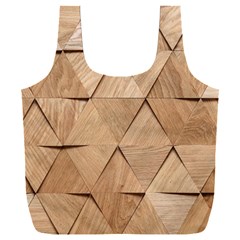 Wooden Triangles Texture, Wooden Wooden Full Print Recycle Bag (xxl) by nateshop