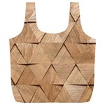 Wooden Triangles Texture, Wooden Wooden Full Print Recycle Bag (XXXL) Back