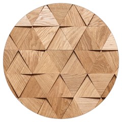 Wooden Triangles Texture, Wooden Wooden Round Trivet by nateshop