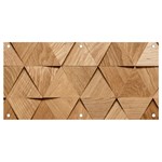 Wooden Triangles Texture, Wooden Wooden Banner and Sign 4  x 2  Front