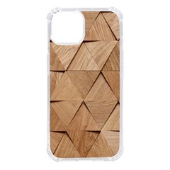 Wooden Triangles Texture, Wooden Wooden Iphone 14 Tpu Uv Print Case by nateshop