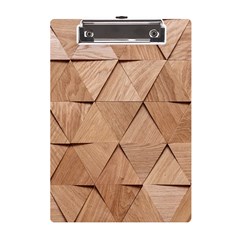 Wooden Triangles Texture, Wooden Wooden A5 Acrylic Clipboard by nateshop