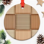 Wooden Wickerwork Textures, Square Patterns, Vector Ornament (Round) Front