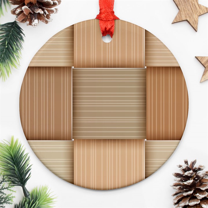 Wooden Wickerwork Textures, Square Patterns, Vector Ornament (Round)