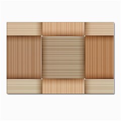 Wooden Wickerwork Textures, Square Patterns, Vector Postcard 4 x 6  (pkg Of 10) by nateshop