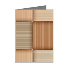 Wooden Wickerwork Textures, Square Patterns, Vector Mini Greeting Card