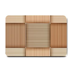 Wooden Wickerwork Textures, Square Patterns, Vector Small Doormat by nateshop