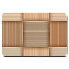 Wooden Wickerwork Textures, Square Patterns, Vector Large Doormat by nateshop