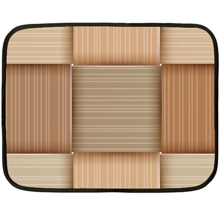 Wooden Wickerwork Textures, Square Patterns, Vector Fleece Blanket (Mini)