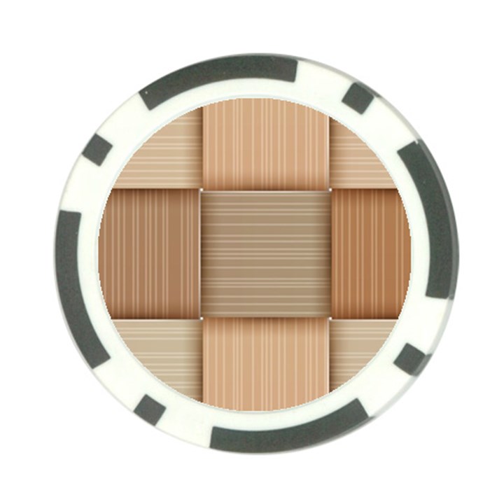 Wooden Wickerwork Textures, Square Patterns, Vector Poker Chip Card Guard