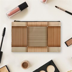 Wooden Wickerwork Textures, Square Patterns, Vector Cosmetic Bag (medium) by nateshop