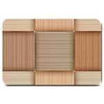 Wooden Wickerwork Textures, Square Patterns, Vector Large Doormat 30 x20  Door Mat