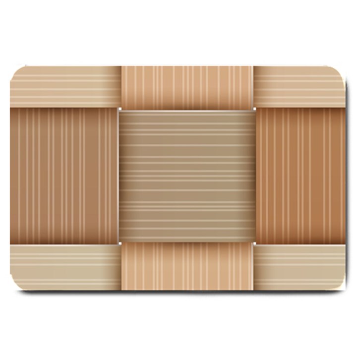 Wooden Wickerwork Textures, Square Patterns, Vector Large Doormat