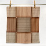 Wooden Wickerwork Textures, Square Patterns, Vector Face Towel Front