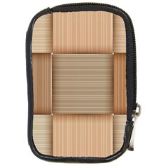 Wooden Wickerwork Textures, Square Patterns, Vector Compact Camera Leather Case by nateshop