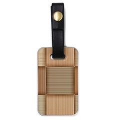 Wooden Wickerwork Textures, Square Patterns, Vector Luggage Tag (one Side) by nateshop