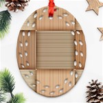 Wooden Wickerwork Textures, Square Patterns, Vector Oval Filigree Ornament (Two Sides) Front