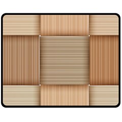 Wooden Wickerwork Textures, Square Patterns, Vector Fleece Blanket (medium) by nateshop