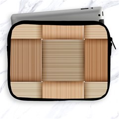 Wooden Wickerwork Textures, Square Patterns, Vector Apple Ipad 2/3/4 Zipper Cases by nateshop