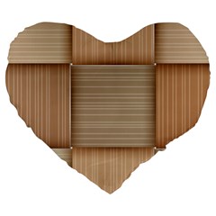 Wooden Wickerwork Textures, Square Patterns, Vector Large 19  Premium Heart Shape Cushions by nateshop