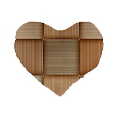 Wooden Wickerwork Textures, Square Patterns, Vector Standard 16  Premium Flano Heart Shape Cushions by nateshop