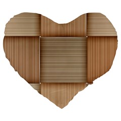 Wooden Wickerwork Textures, Square Patterns, Vector Large 19  Premium Flano Heart Shape Cushions by nateshop