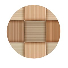 Wooden Wickerwork Textures, Square Patterns, Vector Mini Round Pill Box by nateshop