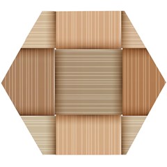 Wooden Wickerwork Textures, Square Patterns, Vector Wooden Puzzle Hexagon by nateshop