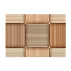 Wooden Wickerwork Textures, Square Patterns, Vector Crystal Sticker (a4) by nateshop