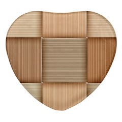 Wooden Wickerwork Textures, Square Patterns, Vector Heart Glass Fridge Magnet (4 Pack) by nateshop